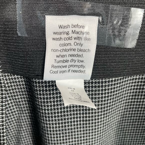 Nine West Women's High Rise Side Zip Skinny Ankle Gingham Pants Size 14 NWT - Picture 4 of 6